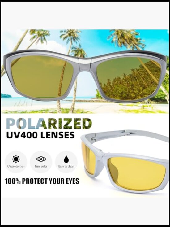 3 Pack Folding Sunglasses Polarized UV400 Protection Foldable Glasses main image 6